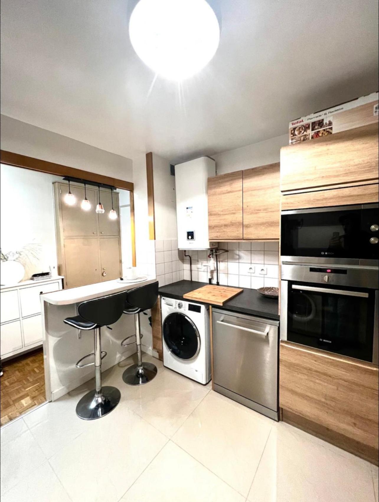 Modern 2 Bedroom Apartment Near Paris Metro, Giant Flat Screen Tv 85 Inches, Balcony, Free Parking Ivry-sur-Seine Dış mekan fotoğraf